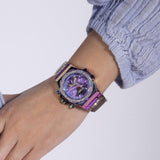 Guess Fusion Chronograph Purple Dial Purple Steel Strap Watch for Women - GW0552L4 Buy Now By Guess