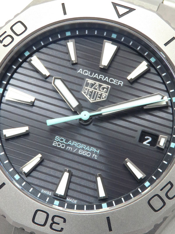 Tag Heuer Aquaracer Professional 200 Solargraph Quartz Black Dial Silver Steel Strap Watch for Men - WBP1180.BF0000 Buy Now By Tag Heuer