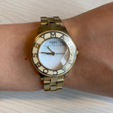 Marc Jacobs Blade White Dial Gold Steel Strap Watch for Women - MBM3050 Buy Now By Marc Jacobs