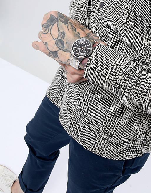 Emporio Armani Renato Chronograph Black Dial Two Tone Steel Strap Watch For Men - AR11165 Buy Now By Emporio Armani