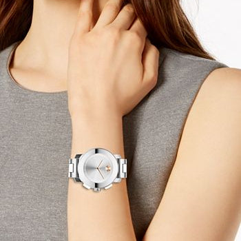 Movado Bold Silver Dial Silver Steel Strap Watch For Women - 3600084 Buy Now By Movado