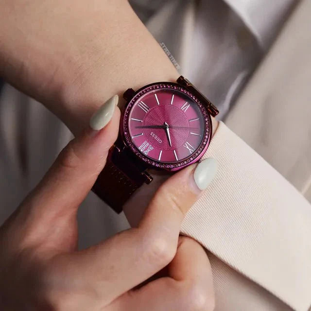 Guess Soho Pink Dial Pink Mesh Bracelet Watch For Women - W0638L6 Buy Now By Guess