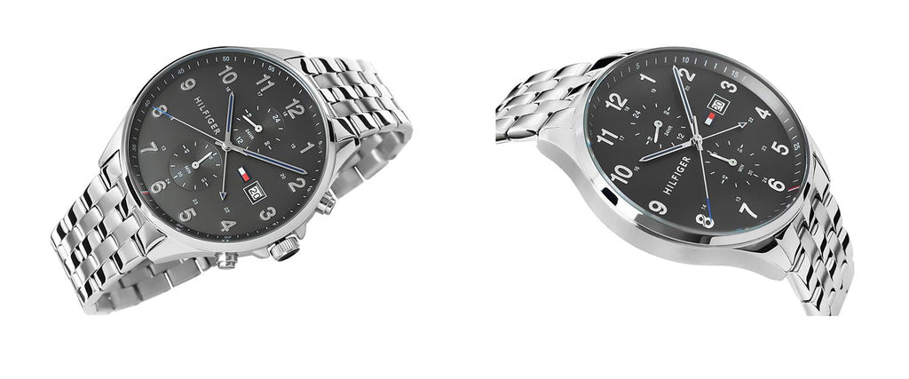 Tommy Hilfiger West Quartz Black Dial Silver Steel Strap Watch For Men - 1791707 Buy Now By Tommy Hilfiger