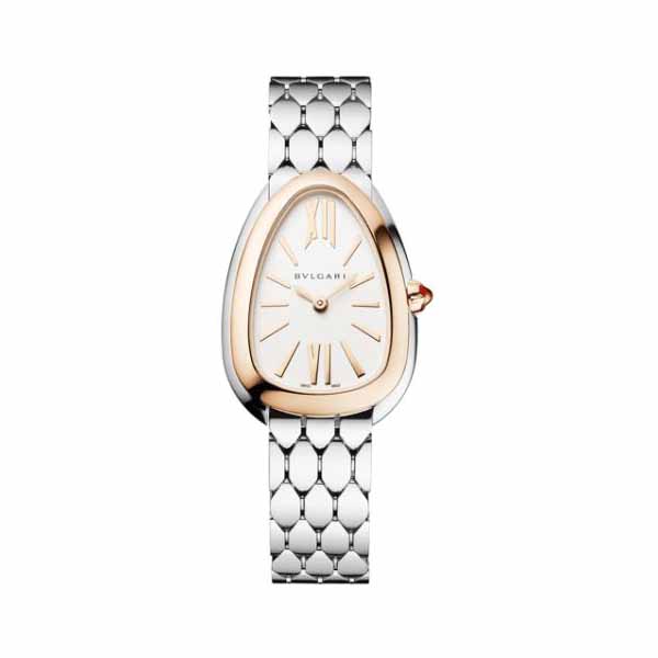 Bvlgari Serpenti Seduttori Quartz Silver Dial Silver Steel Strap Watch for Women - SERPENTI103144 Buy Now By Bvlgari