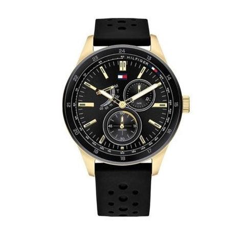 Tommy Hilfiger Austin Black Dial Black Rubber Strap Watch for Men - 1791636 Buy Now By Tommy Hilfiger
