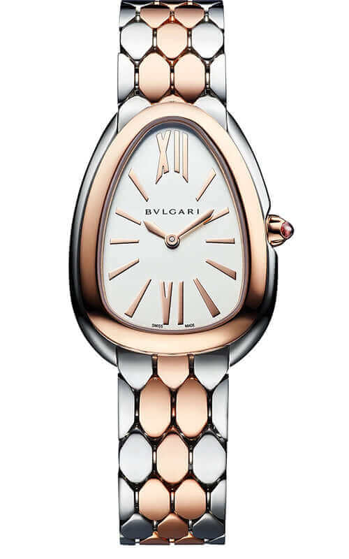 Bvlgari Serpenti Seduttori White Dial Two Tone Steel Strap Watch for Women - SERPENTI103277 Buy Now By Bvlgari