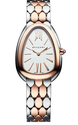 Bvlgari Serpenti Seduttori White Dial Two Tone Steel Strap Watch for Women - SERPENTI103277 Buy Now By Bvlgari