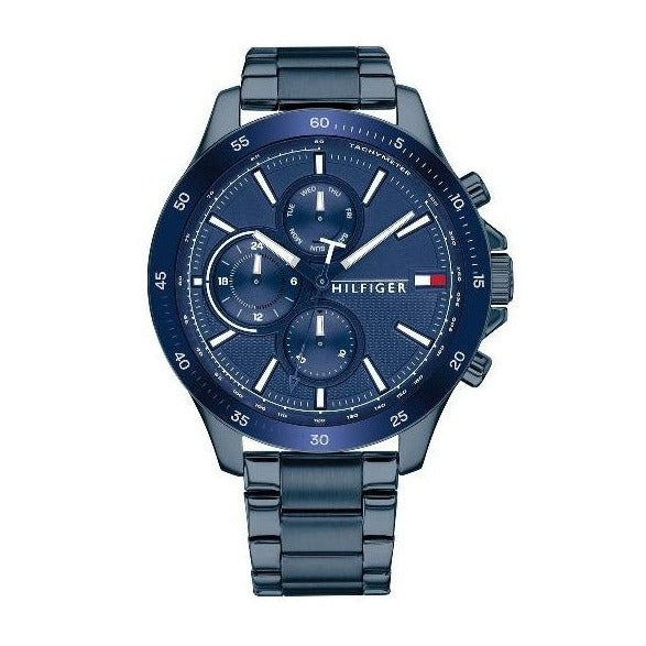 Tommy Hilfiger Bank Quartz Blue Dial Blue Steel Strap Watch for Men - 1791720 Buy Now By Tommy Hilfiger