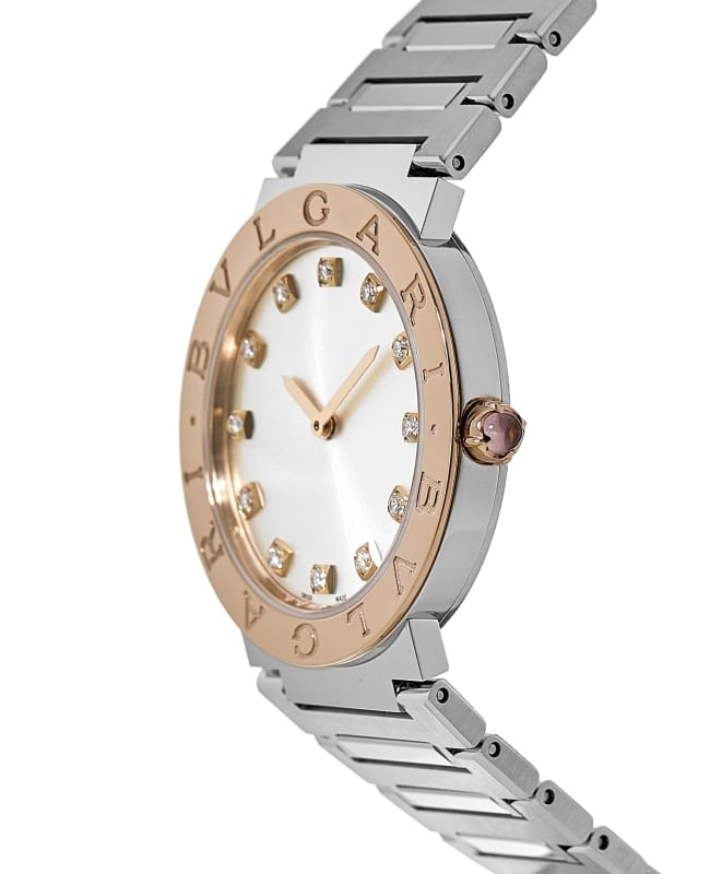 Bvlgari Bvlgari Bvlgari Lady Diamonds Silver Dial Silver Steel Strap Watch for Women - BVLGARI103577 Buy Now By Bvlgari