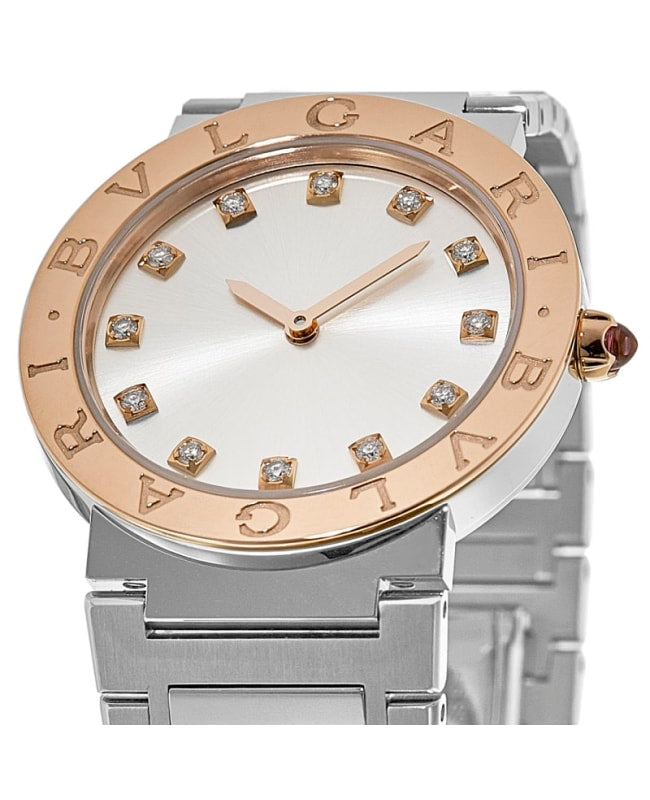 Bvlgari Bvlgari Bvlgari Lady Diamonds Silver Dial Silver Steel Strap Watch for Women - BVLGARI103577 Buy Now By Bvlgari