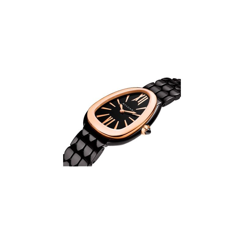 Bvlgari Serpenti Seduttori Black Dial Black Steel Strap Watch for Women - SERPENTI103704 Buy Now By Bvlgari