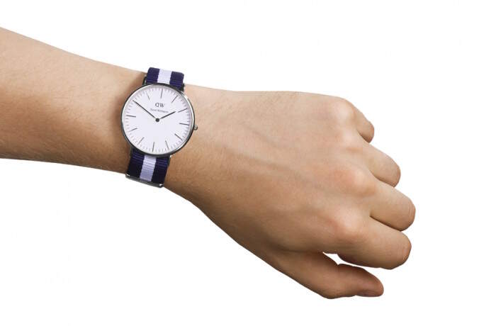 Daniel Wellington Classic Glasgow White Dial Two Tone NATO Strap Watch For Men - DW00100018 Buy Now By Daniel Wellington