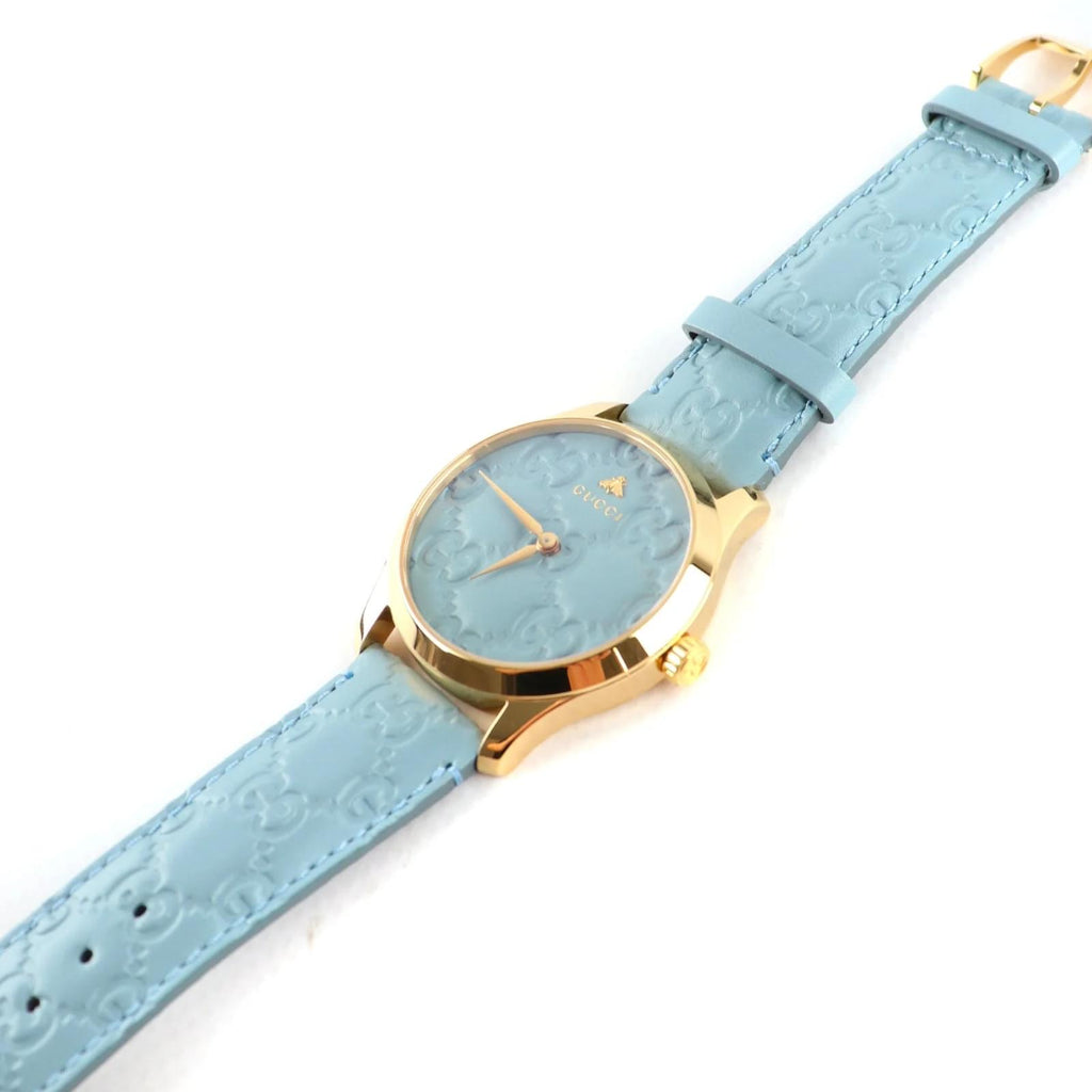 Gucci G Timeless Quartz Blue Dial Blue Leather Strap Watch For Men - YA1264097 Buy Now By Gucci