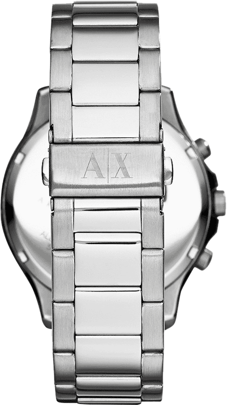 Armani Exchange Hampton Chronograph Black Dial Silver Steel Strap Watch For Men - AX2152 Buy Now By Armani Exchange