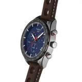 Tissot PRS 516 Chronograph Blue Dial Brown Leather Strap Watch For Men - T100.417.16.041.00 Buy Now By Tissot