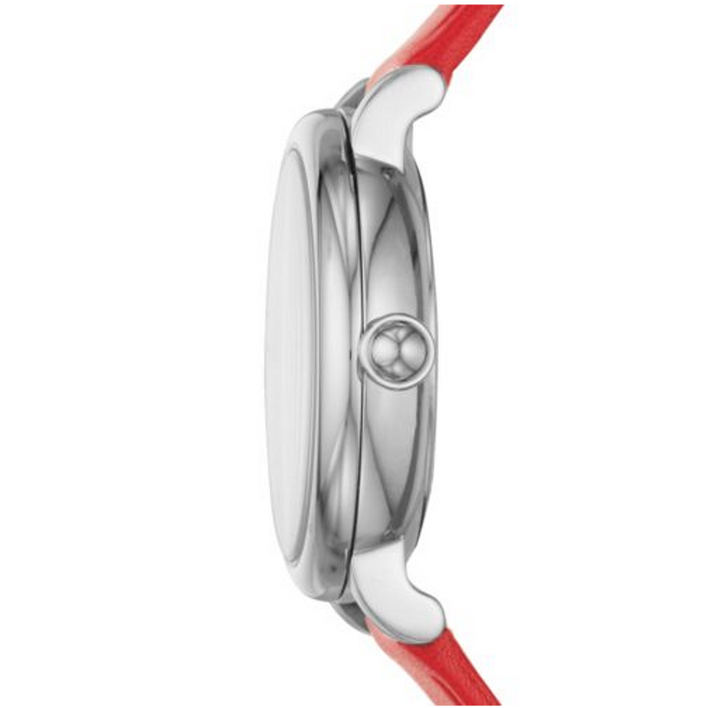Marc Jacobs Roxy Silver Dial Red Leather Strap Watch for Women - MJ1632 Buy Now By Marc Jacobs