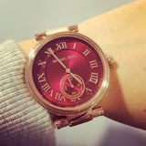 Michael Kors Skylar Maroon Dial Rose Gold Steel Strap Watch for Women - MK6086 Buy Now By Michael Kors