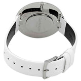 Calvin Klein Full Moon White Dial White Leather Strap Watch for Women - K8Y231L6 Buy Now By Calvin Klein