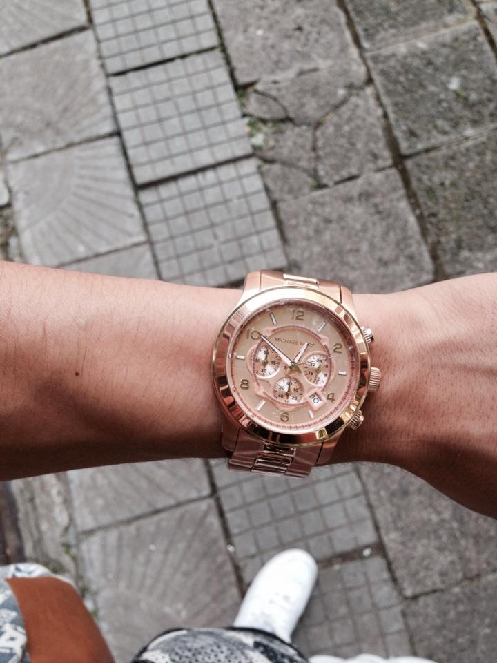 Michael Kors Runway Chronograph Rose Gold Dial Rose Gold Steel Strap Watch for Men - MK8096 Buy Now By Michael Kors