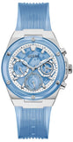 Guess Athena Active Life Clear White Dial Blue Rubber Strap Watch for Women - GW0409L1 Buy Now By Guess