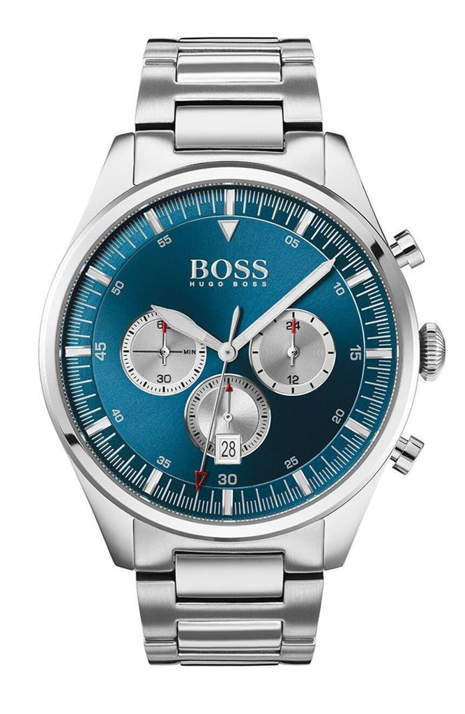 Hugo Boss Pioneer Blue Dial Silver Steel Strap Watch for Men - 1513713 Buy Now By Hugo Boss