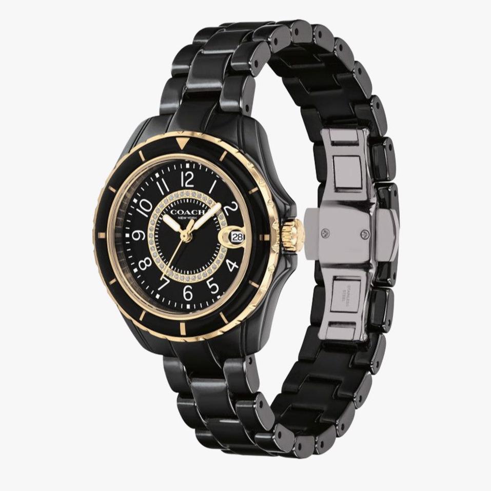 Coach Preston Black Dial Black Steel Strap Watch for Women - 14503461 Buy Now By Coach