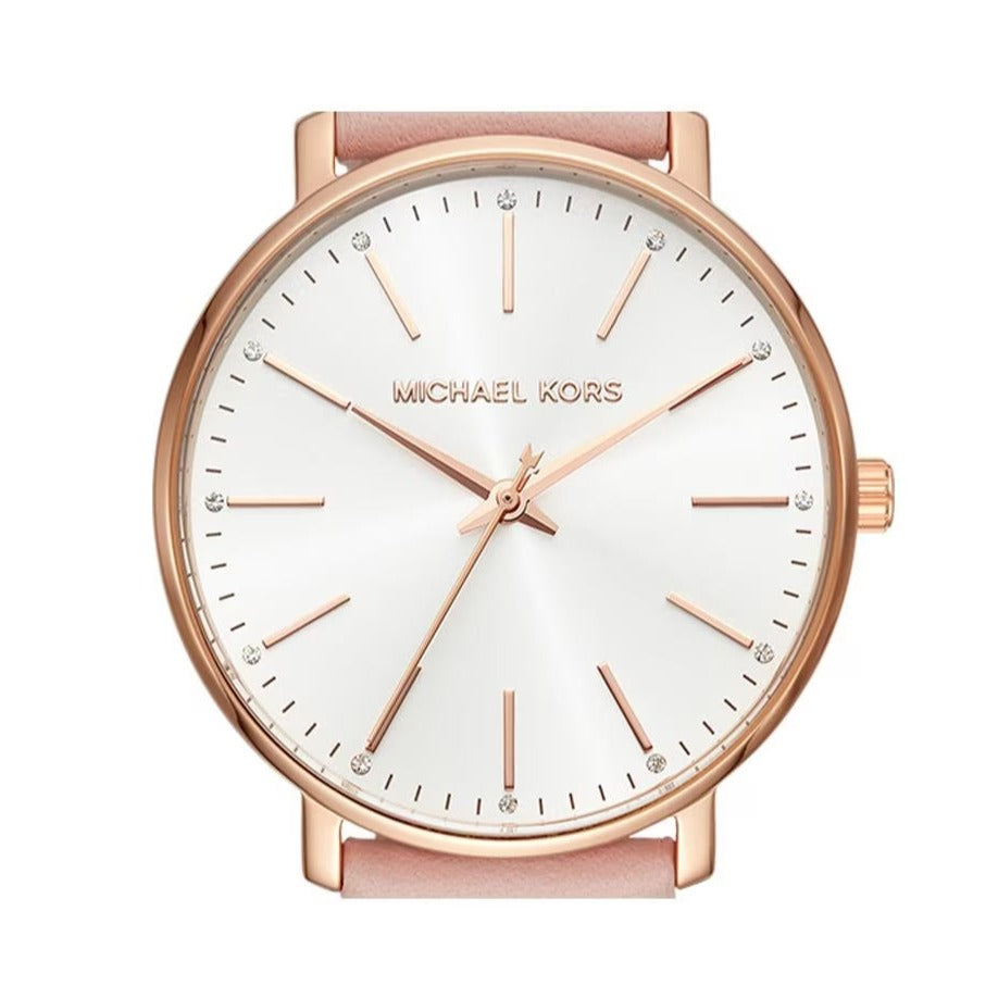 Michael Kors Pyper Quartz White Dial Pink Leather Strap Watch For Women - MK2741 Buy Now By Michael Kors