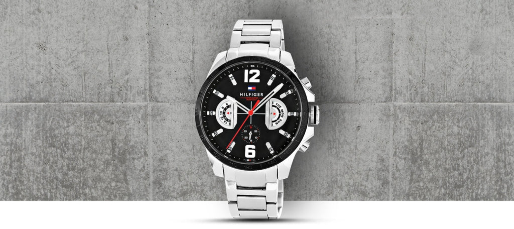 Tommy Hilfiger Decker Quartz Black Dial Silver Steel Strap Watch for Men - 1791472 Buy Now By Tommy Hilfiger