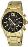 Guess Optic Multifunction Black Dial Gold Steel Strap Watch for Men - W0193G1 Buy Now By Guess