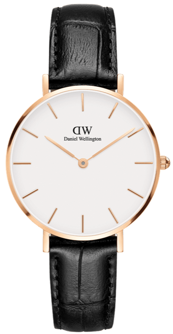 Daniel Wellington Classic Petite Reading White Dial Black Leather Strap Watch For Women - DW00100229 Buy Now By Daniel Wellington