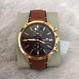 Fossil Townsman Chronograph Black Dial Brown Leather Strap Watch for Men - FS5338 Buy Now By Fossil
