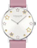 Coach Perry Mother of Pearl White Dial Pink Leather Strap Watch for Women - 14503243 Buy Now By Coach
