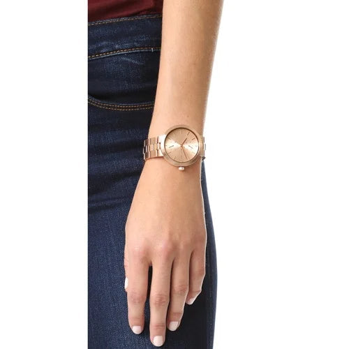 Michael Kors Garner Quartz Rose Gold Dial Rose Gold Steel Strap Watch For Women - MK6409 Buy Now By Michael Kors