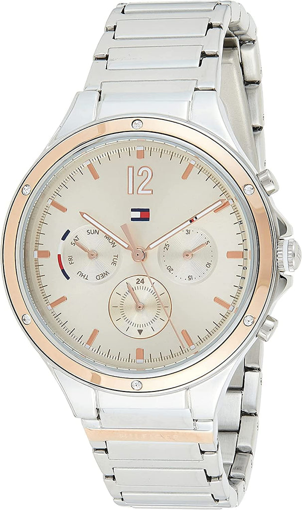 Tommy Hilfiger Eve Chronograph Quartz Pink Dial Silver Steel Strap Watch For Women - 1782279 Buy Now By Tommy Hilfiger