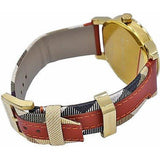 Burberry The City Gold Dial Orange Leather Strap Watch for Women - BU9016 Buy Now By Burberry