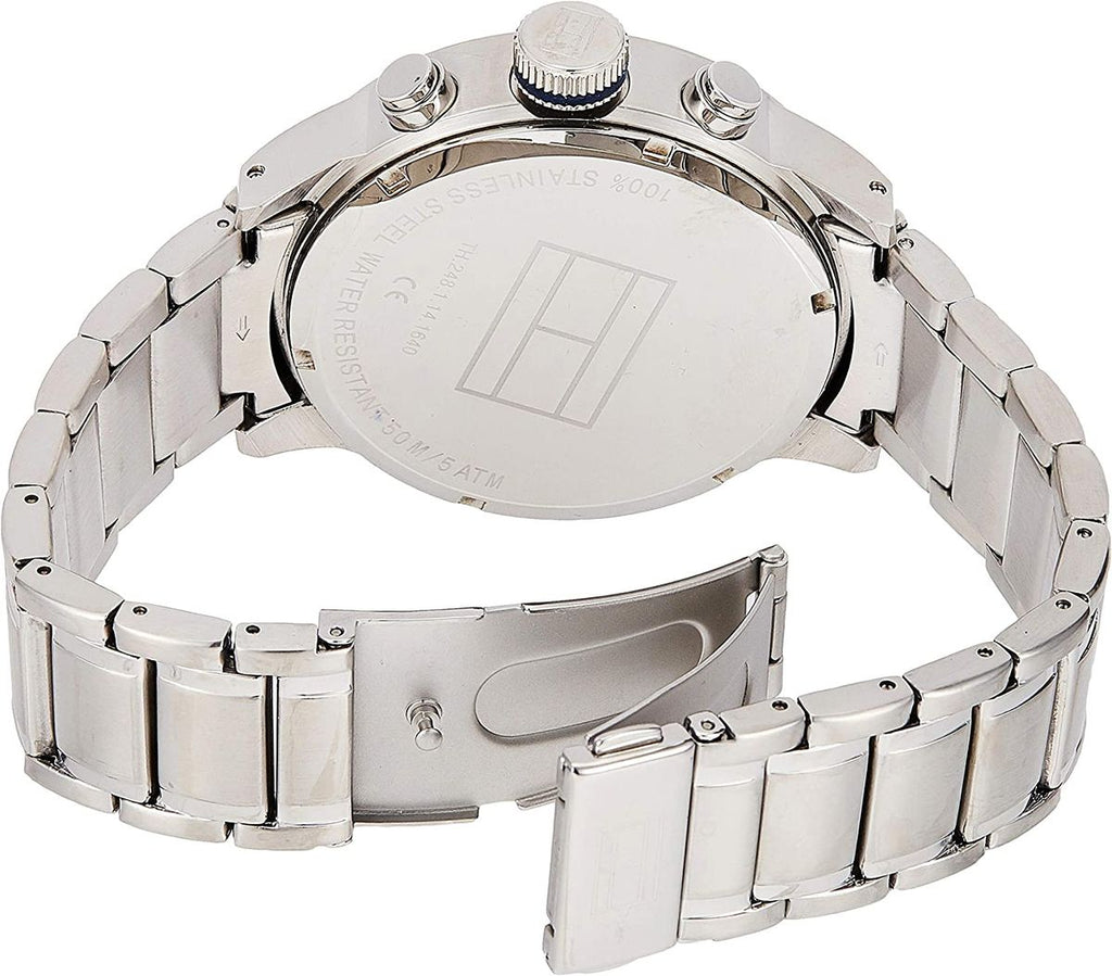 Tommy Hilfiger Trent Chronograph Blue Dial Silver Steel Strap Watch for Men - 1791053 Buy Now By Tommy Hilfiger