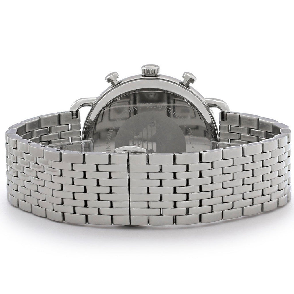 Emporio Armani Aviator Chronograph Blue Dial Silver Steel Strap Watch For Men - AR11238 Buy Now By Emporio Armani