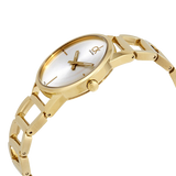 Calvin Klein Stately Silver Dial Gold Steel Strap Watch for Women - K3G23526 Buy Now By Calvin Klein