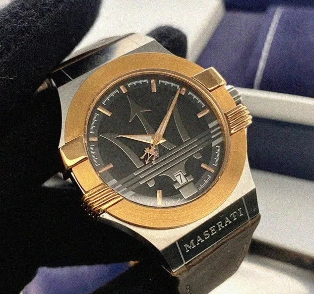 Maserati Potenza Black Dial Brown Leather Strap Watch For Men - R8851108014 Buy Now By Maserati