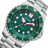 Citizen Promaster Mechanical Green Dial Silver Steel Strap Watch For Men - NJ0129-87X Buy Now By Citizen