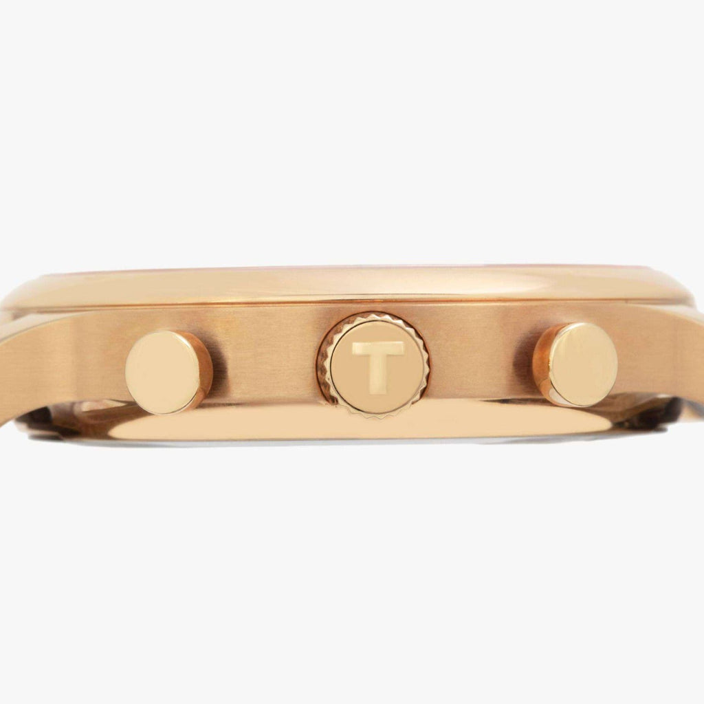 Tissot T Classic Tradition Chronograph White Dial Brown Leather Strap Watch For Men - T063.617.36.037.00 Buy Now By Tissot