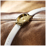 Guess G-Twist Gold Dial White Rubber Strap Watch for Women - W0911L7 Buy Now By Guess