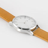 Calvin Klein City Silver Dial Light Brown Leather Strap Watch For Women- K2G23120 Buy Now By Calvin Klein