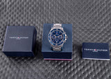 Tommy Hilfiger Jordan Chronograph Blue Dial Silver Steel Strap Watch For Men - 1792094 Buy Now By Tommy Hilfiger