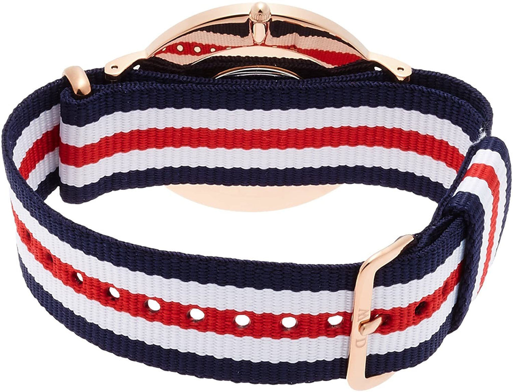 Daniel Wellington Classic Canterbury White Dial Two Tone Nylon Strap Watch For Men - DW00100002 Buy Now By Daniel Wellington