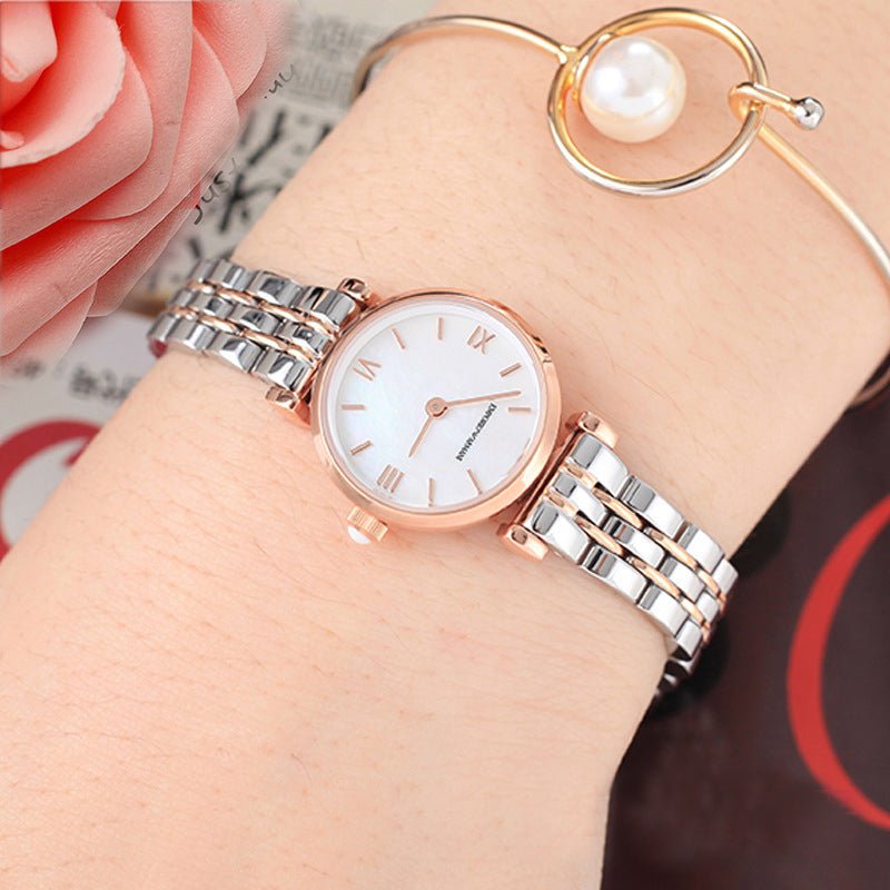 Emporio Armani Mother of Pearl Dial Two Tone Steel Strap Watch For Women - AR1689 Buy Now By Emporio Armani