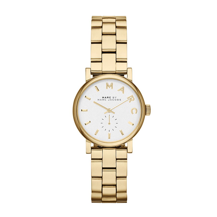 Marc Jacobs Baker White Dial Gold Steel Strap Watch for Women - MBM3247 Buy Now By Marc Jacobs