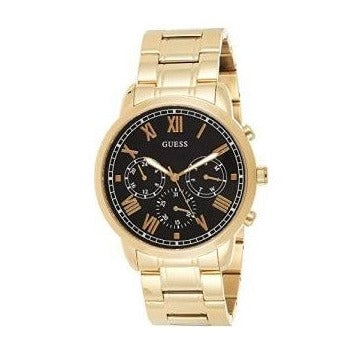 Guess Hendrix Multifunction Black Dial Gold Steel Strap Watch for Men - W1309G2 Buy Now By Guess