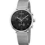 Calvin Klein High Noon Chronograph Black Dial Silver Mesh Bracelet Watch for Men - K8M27121 Buy Now By Calvin Klein