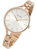 Calvin Klein Graphic Silver Dial Rose Gold Steel Strap Watch for Women - K7E23646 Buy Now By Calvin Klein